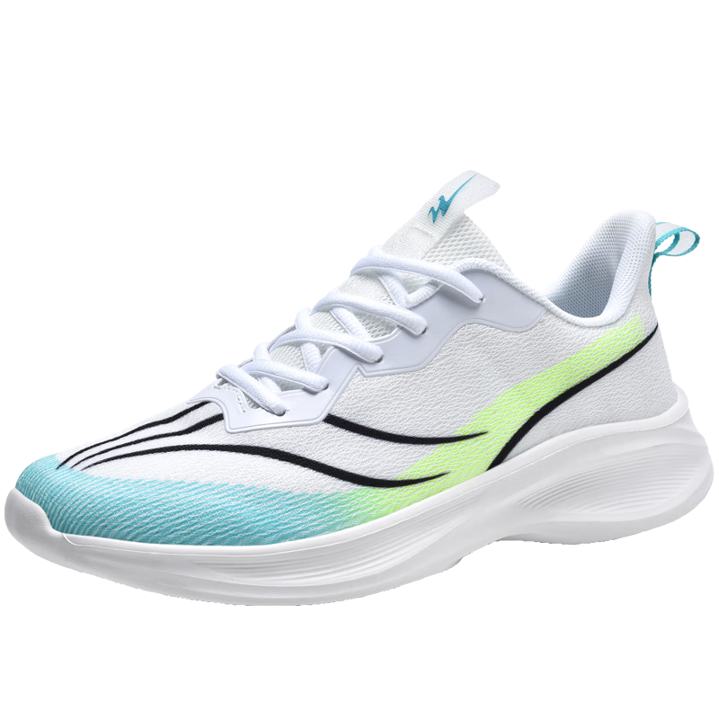 双星八特跑步鞋男春秋透气轻便运动鞋百搭鞋子男网面休闲缓震工作休闲男鞋 62.2元