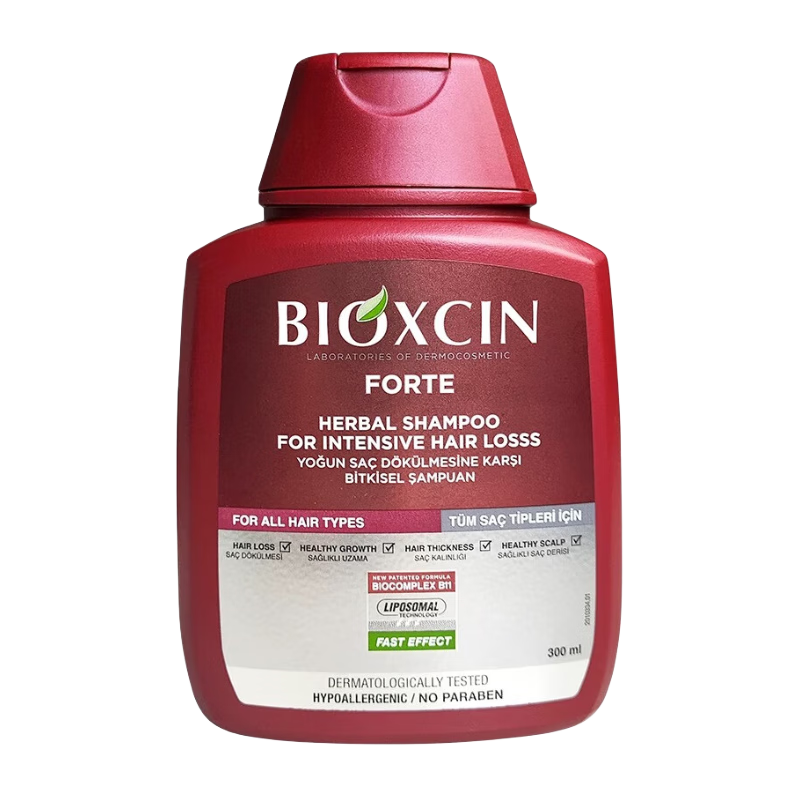 BIOXCIN柏科生土耳其进口洗发水8倍发根促进优森根蓬松控油防脱固发男女 土耳其防脱洗发水/2瓶见效装