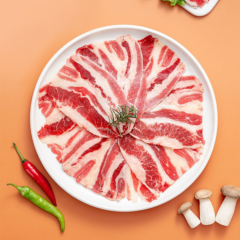 【88包邮】顶诺 原切安格斯谷饲肥牛片 150g*8盒