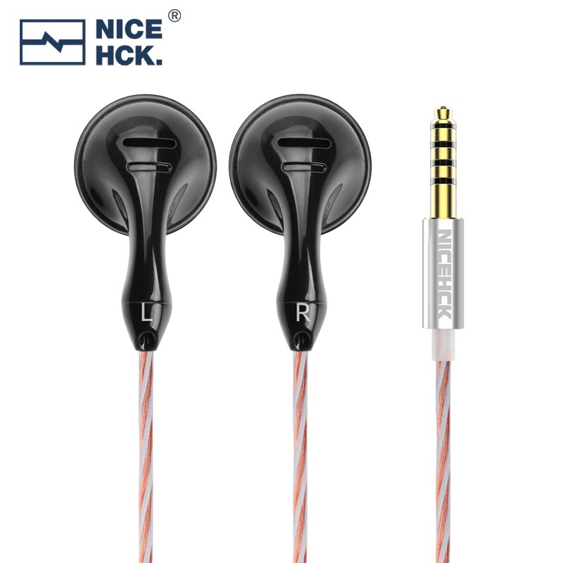 NICEHCK 柒酱B70平头塞有线耳机PK2发烧HiFi人声流行低音频杂食麦克风睡眠原道耳机 B70柒酱4.4mm平衡