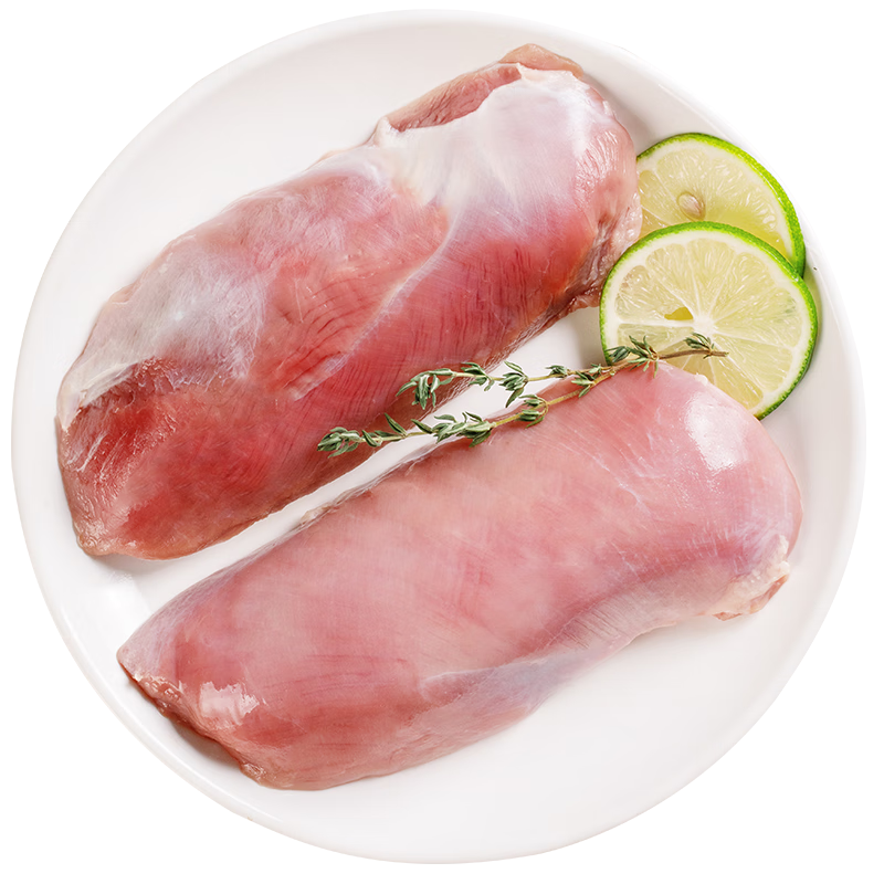 華英（HUAYING） 新鮮鴨肉鹵煮食材 燒烤食材 瘦肉型櫻桃谷鴨 精切 去皮鴨胸1000g