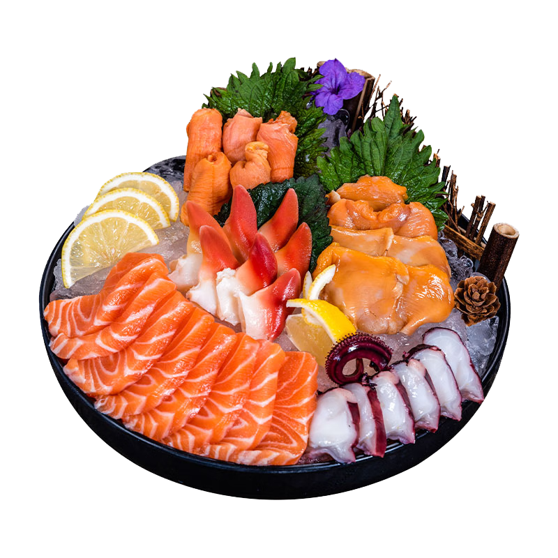 刺身拼盘420g 5款 生鱼片海鲜套餐日料即食 420g 三文鱼 北极贝 赤贝