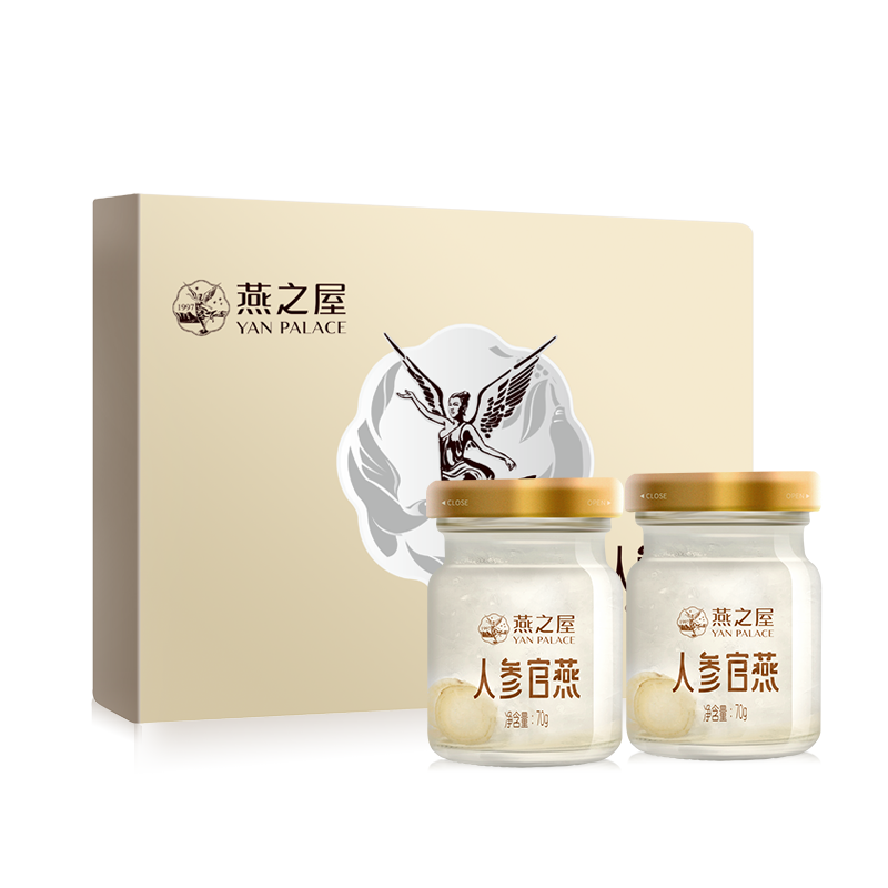燕之屋即食燕窝人参冰糖官燕70g8瓶礼盒装礼品中老年人补品滋补品营养