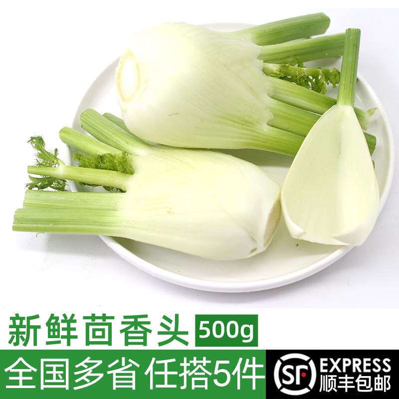绿食者新鲜茴香头500g 茴香球甜茴香 球茎茴香菜 西餐料理香料蔬菜