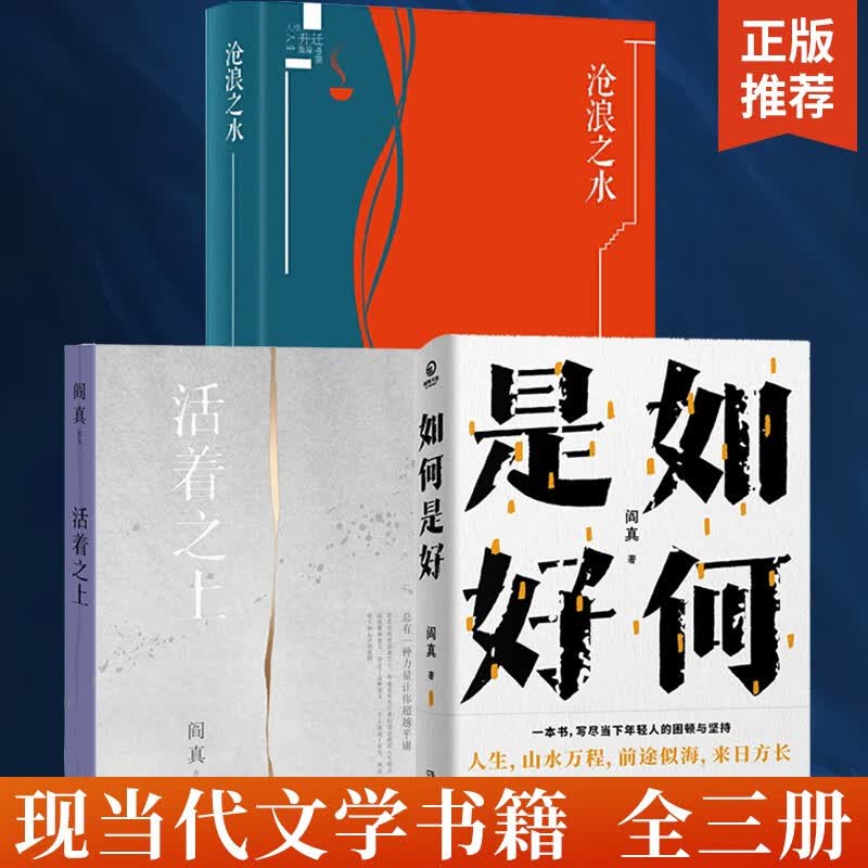 阎真作品集3册 沧浪之水+如何是好+活着之上一套可以帮你找到立足之地的人生之书 现当代文学小说书籍