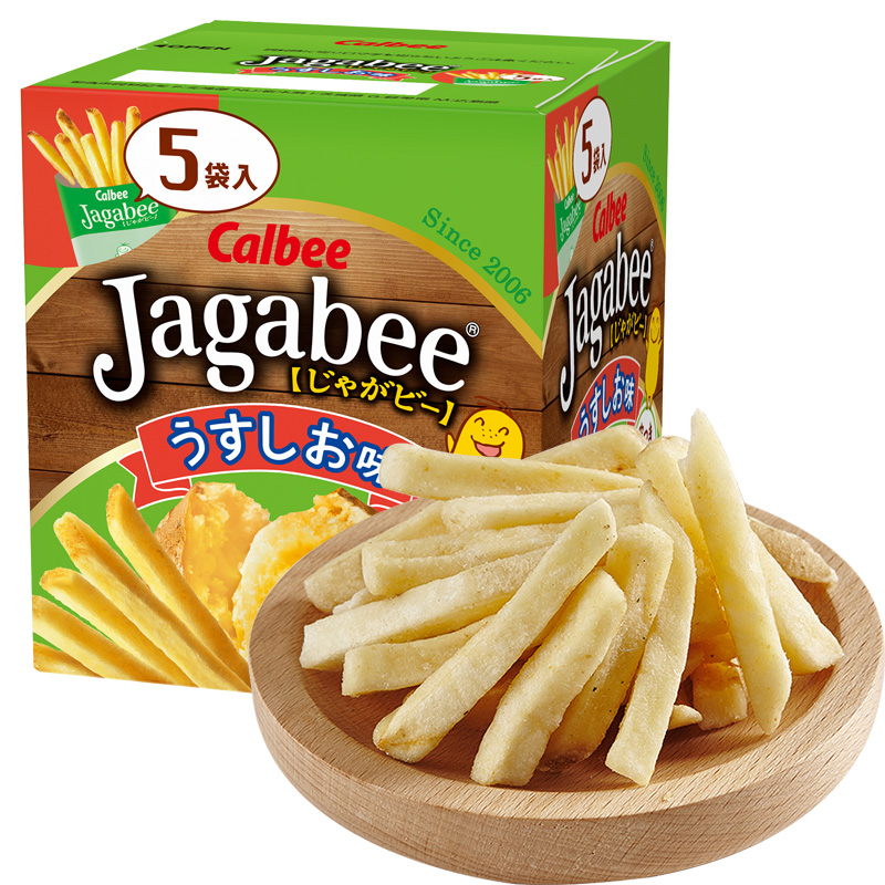 卡乐比（Calbee）休闲零食 日本进口薯条三兄弟咸味薯条零食80g