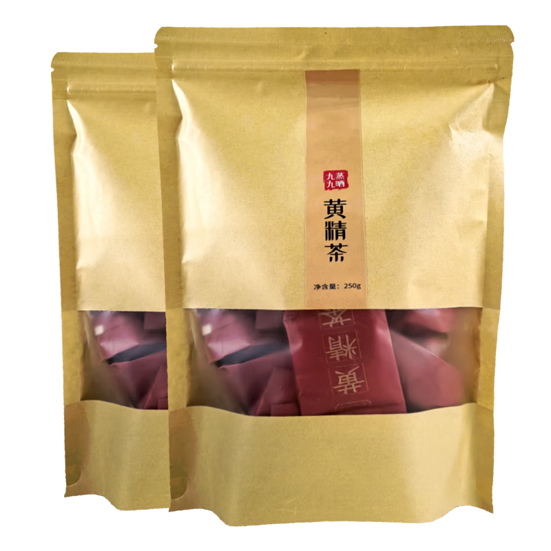 谷農(nóng)傳奇九華山九蒸九曬黃精油頭即食九制500g質(zhì)肉頭糯可泡水黃精茶老虎姜 【獨立包裝】【500g共50小包】【泡水黃精茶】