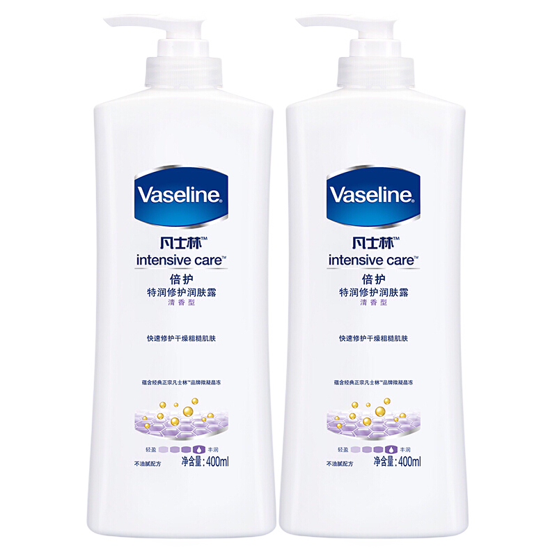 ���ڲ�����vaseline/��ʿ�� �ܼ����� ������/˪ ��ˮ��ʪ 400ml *2 66.7Ԫ