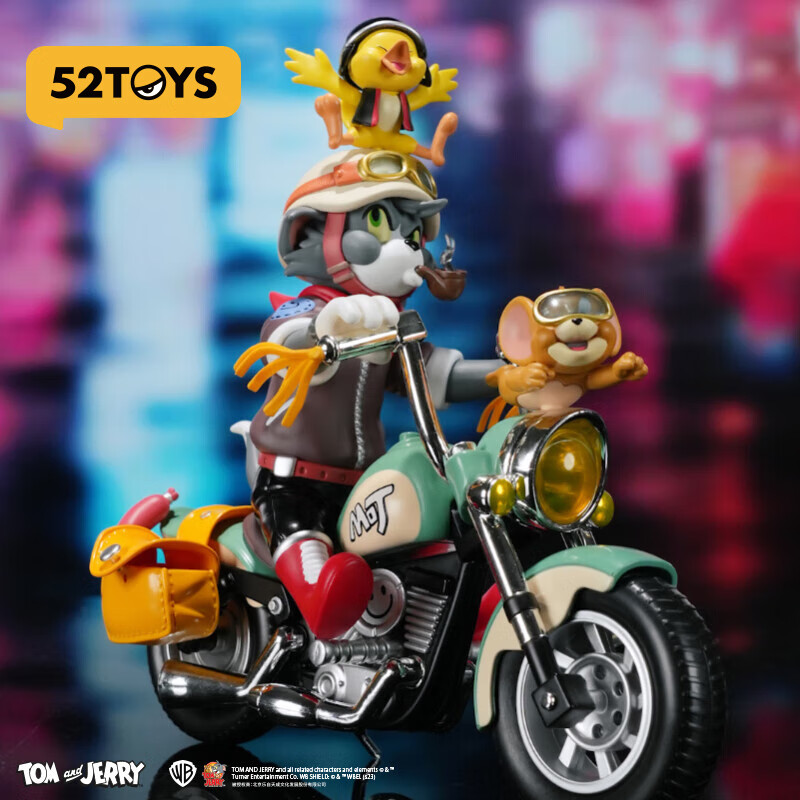 52TOYS【圣诞礼物】 TOM and JERRY 复古机车 猫和老鼠潮玩手办摩托车 现货发售