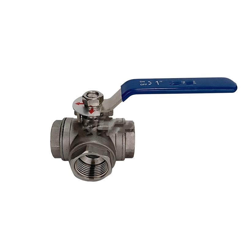 千惠侬4不锈钢手动三通球阀内丝丝扣内螺纹阀门l型 t型转换开关阀 304