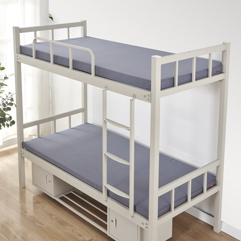 上下铺海绵床垫员工宿舍医院军训垫 高级灰加硬10cm 45d(极度舒适) 90