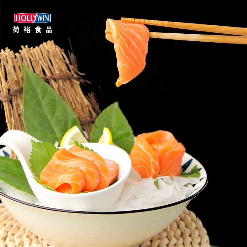 荷裕食品冷冻智利三文鱼刺身切片（大西洋鲑）100g生鲜 海鲜水产
