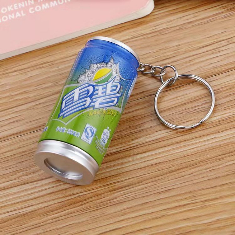 创京懿选易拉罐可乐笔搞怪饮料瓶伸缩圆珠笔创意可爱钥匙挂 雪碧 20支