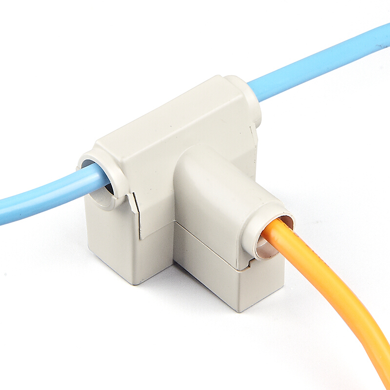 t型线夹导线分流器铜铝电缆分支接线端子免胶布三通连接电工神器 主线