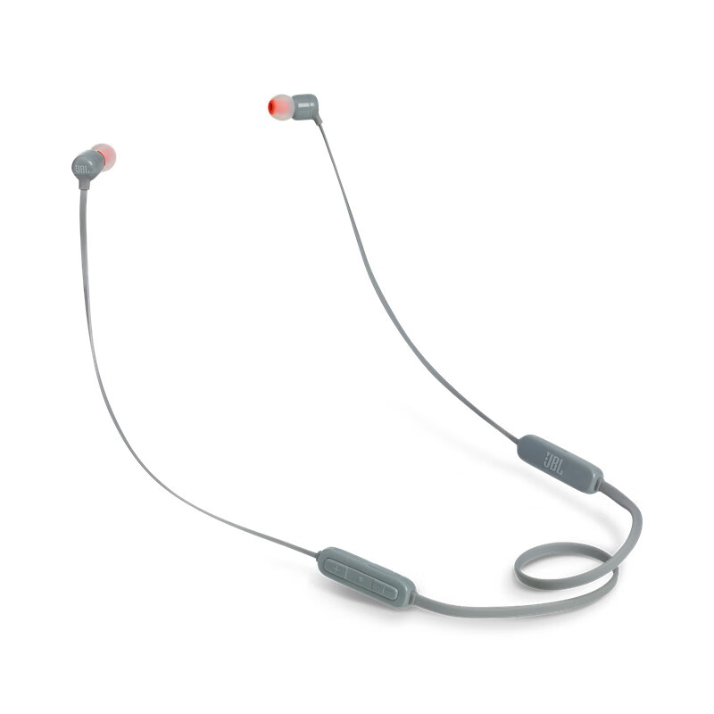 JBL TUNE 110BT 蓝牙无线耳机 运动音乐游戏耳机 苹果华为小米入耳式耳机 带麦可通话 灰色