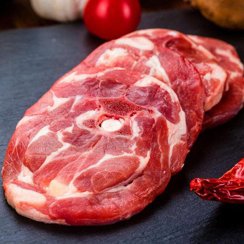 仲亨记 宁夏滩羊羊脖子切片羊肉生鲜羔羊脊骨羊肉片烧烤肉火锅食材