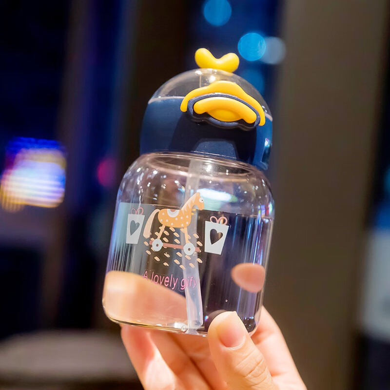 2吸管杯喝水儿童小孩幼儿园迷你小水杯女童宝宝家用塑料杯子300ml