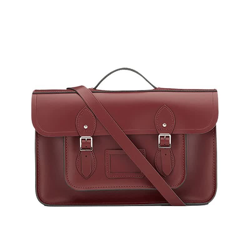 The Cambridge Satchel Company男生情人节礼物15寸Batche斜挎单肩手提公文包男士休闲商务手提包 牛血红使用感如何?