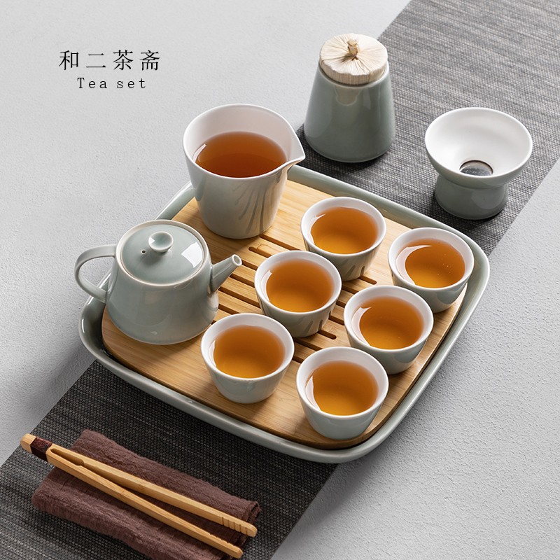 和二茶斋 元素日式整套功夫茶具陶瓷套装礼盒家用简约居家泡茶办公企业定制 元素-茶具礼盒装（大套装）