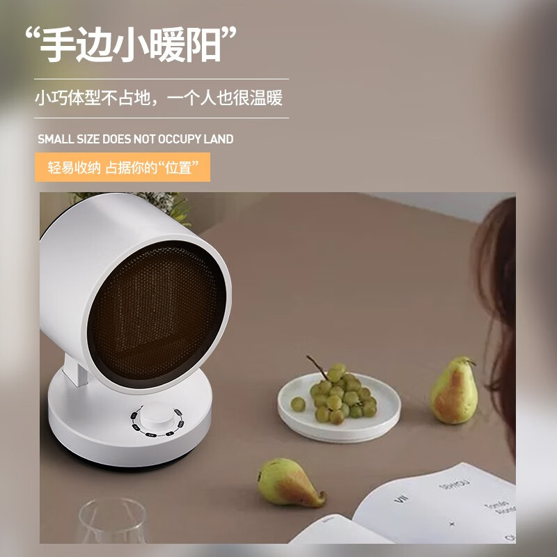 大宇(DAEWOO) 取暖器暖风机智能温控家用立式电暖风 可摇头塔式浴室热风机冷暖风扇 节能速热 台式冷暖风扇 网红款 BM07