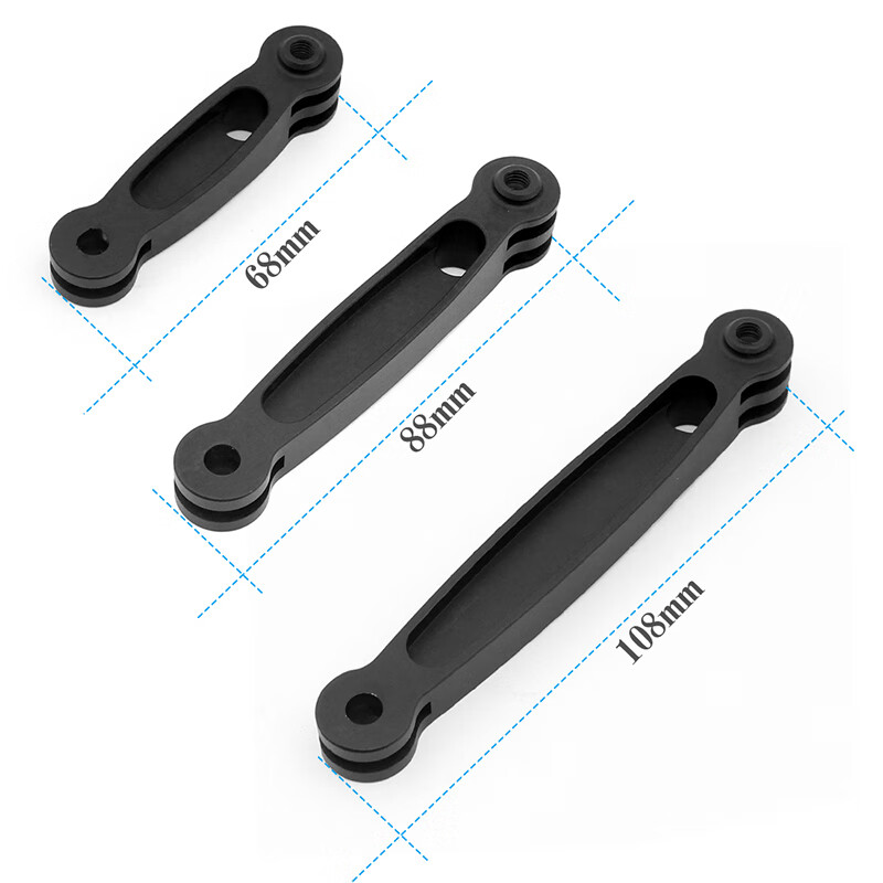 飞超 GOPRO13延长杆CNC铝合金延长自拍杆适用于大疆OsmoAction摄影设备 三合一【3个装】-KF22516