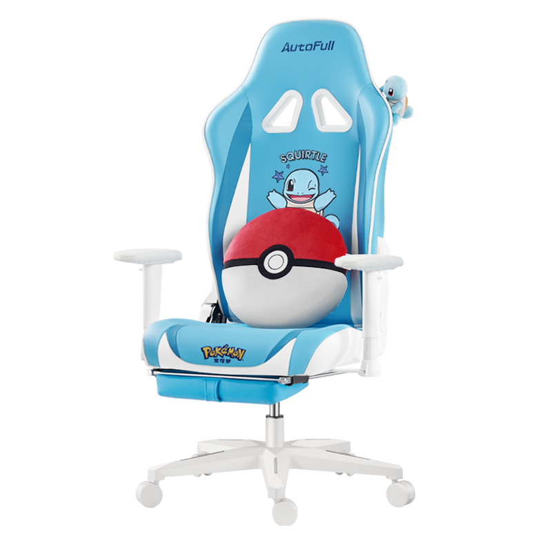 傲风(AutoFull)杰尼龟联名款电脑椅刺绣款 游戏椅 人体工学椅子 办公椅 老板椅  家用电脑椅 宝可梦IP款