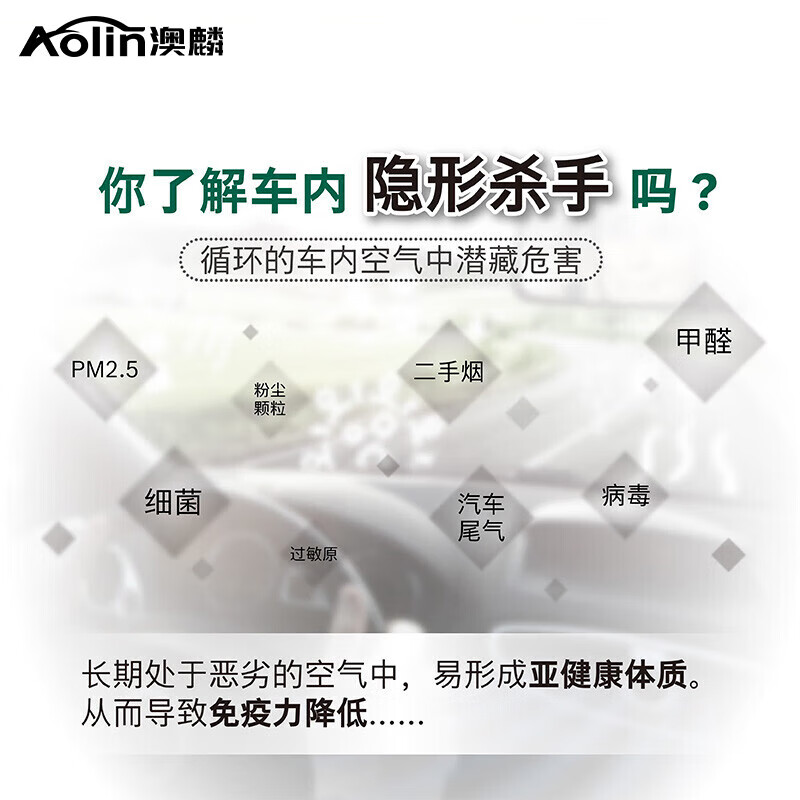 澳麟(AOLIN)活性炭空调滤芯滤清器空调格领克01 02 03 05 (2.0T/1.5T含混动)