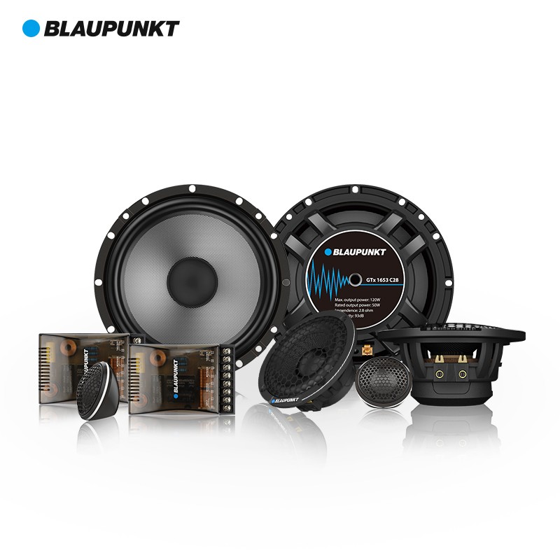 德国(蓝宝blaupunkt)汽车音响改装3分频套装喇叭gtx 1653 c28
