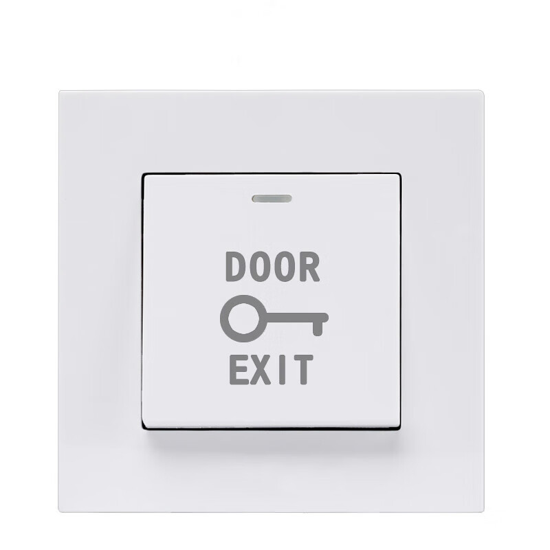 施韵令自复位门控钥匙复位开关弹簧开门按钮门单开面板86型暗装 白色
