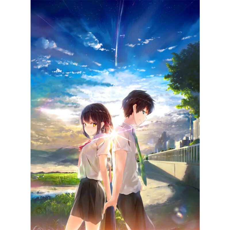 阡侗墙纸宿舍 大学生动漫  二次元高清动漫海报你的名字墙贴宿舍自粘