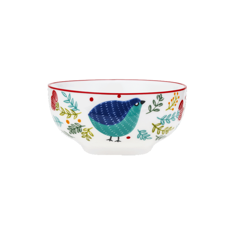 佳佰 美式碗陶瓷家用米饭碗汤碗甜品碗 4.5英寸陶瓷碗陶瓷餐具 4个装