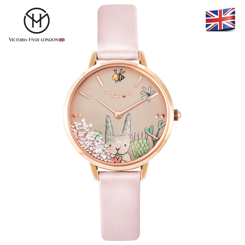 VICTORIA·HYDE女士手表森林童话vh卡通学生石英腕表维多利亚海德送女友新年礼物 粉色VH1046F
