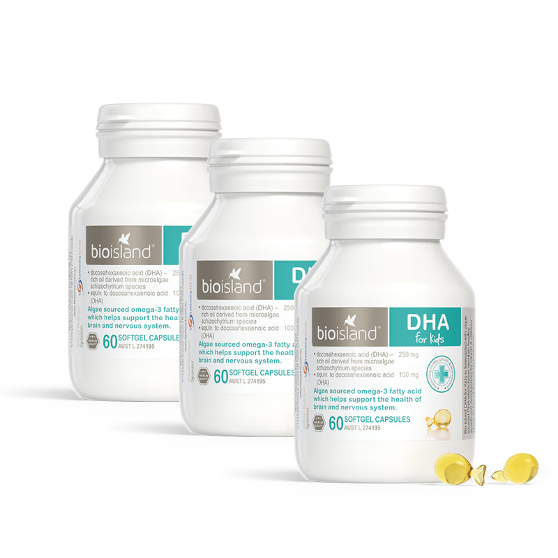 Bio Island �۰��ʵ� Ӥ�׶�ͯDHA�����ͽ��� 60��*3ƿ ���޽��� 353.4Ԫ