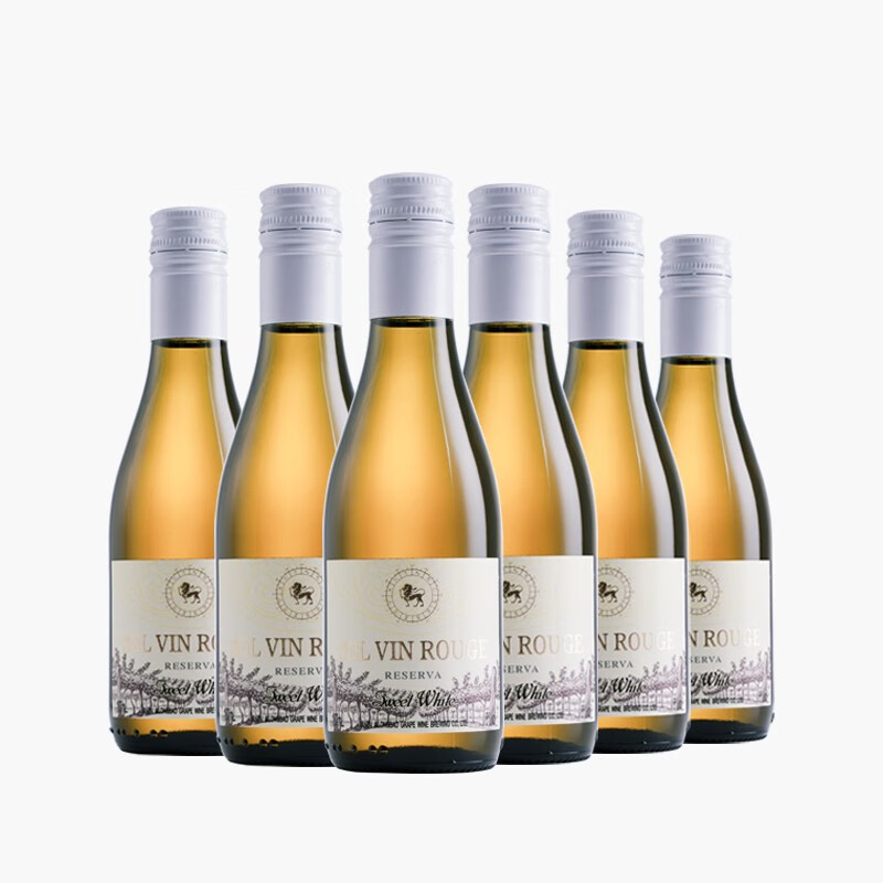 拉索尔菲(sol vin rouge)花开堪折小瓶装红酒6支装迷你干红葡萄酒礼盒