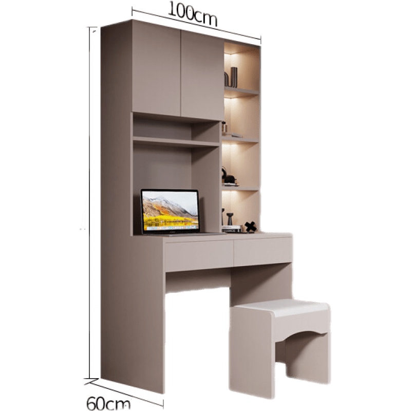 嘉际 简约现代推拉门衣柜经济型包安装卧室家用组装大柜子移滑门衣橱 书桌柜【100cm】 2门  组装