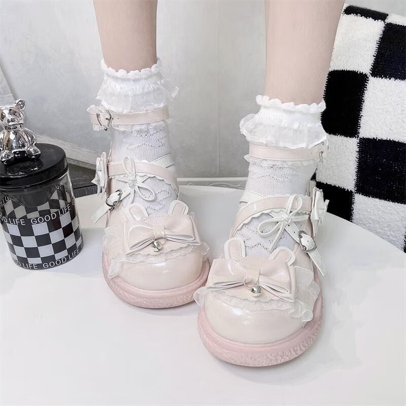 奕菓猪腰子鞋洛丽塔鞋萝莉鞋甜美可爱古公主鞋lolita鞋子洛丽塔鞋子奶