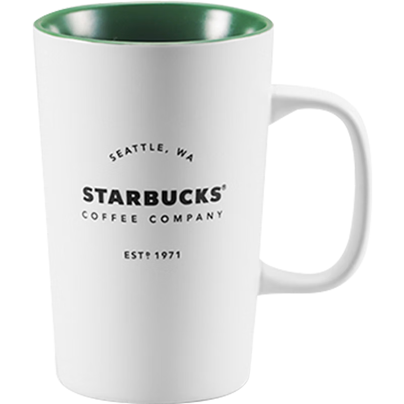 星巴克（Starbucks）經(jīng)典傳承陶瓷馬克杯355ml經(jīng)典款簡(jiǎn)約水杯泡茶杯辦公室生日禮物