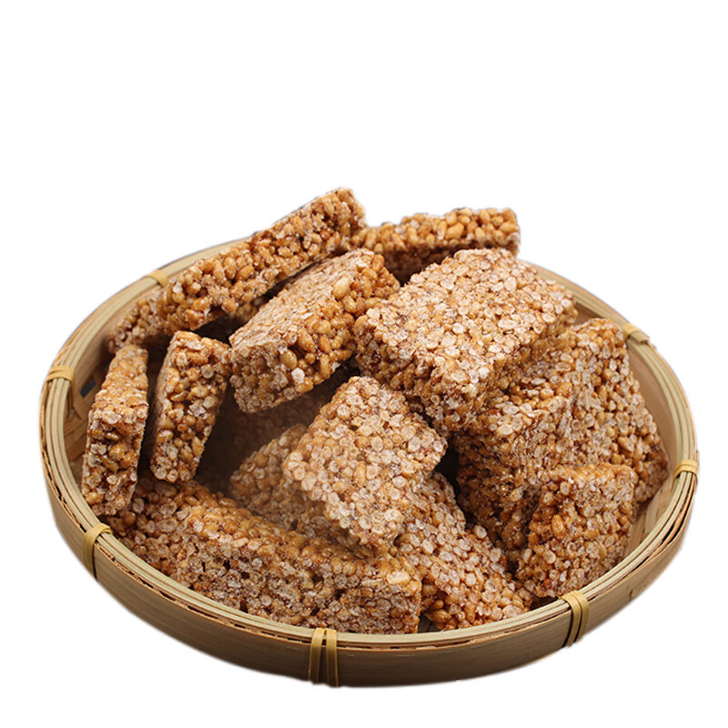 果维亚农家自制炒米糖手工米花糖稀冻米糖花生糖安徽特产零食500g