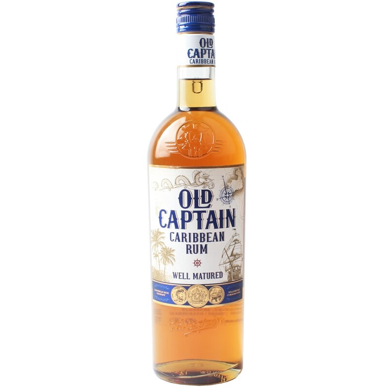 牙买加进口old captain 加勒海俱乐部金朗姆酒 700ml 1瓶