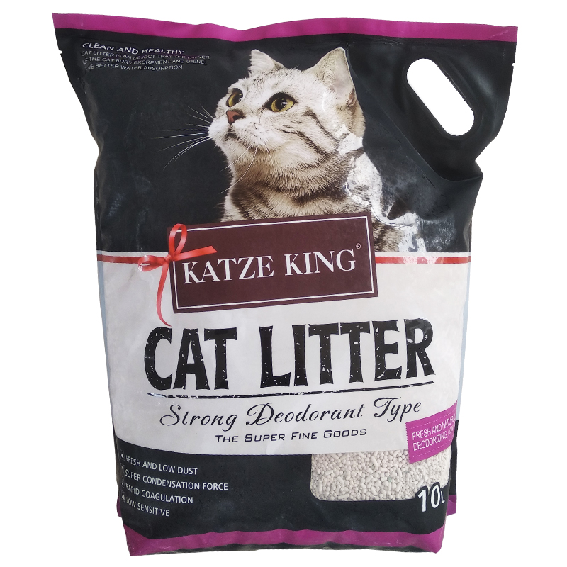 铠泽金（KATZEKING）猫砂凯泽金膨润土结团猫砂条形砂球砂低粉尘10L约8kg宠物厕所猫砂