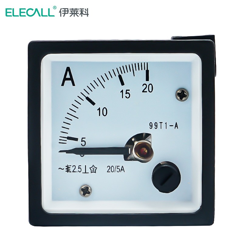 伊莱科(elecall)99t1-a 20/5a 指针式电流表 电测仪表安培表表头(需