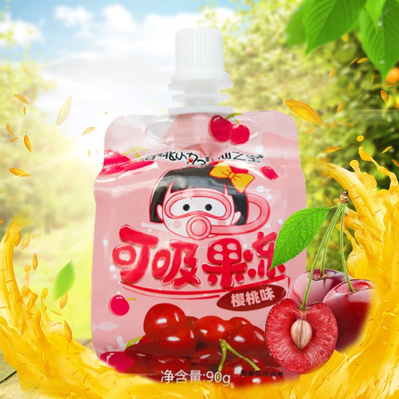 樱桃小丸子吸吸果冻果汁椰果粒儿童休闲零食中包装下午茶 混合口味 90g*6袋-九块九专栏-全利兔-实时优惠快报