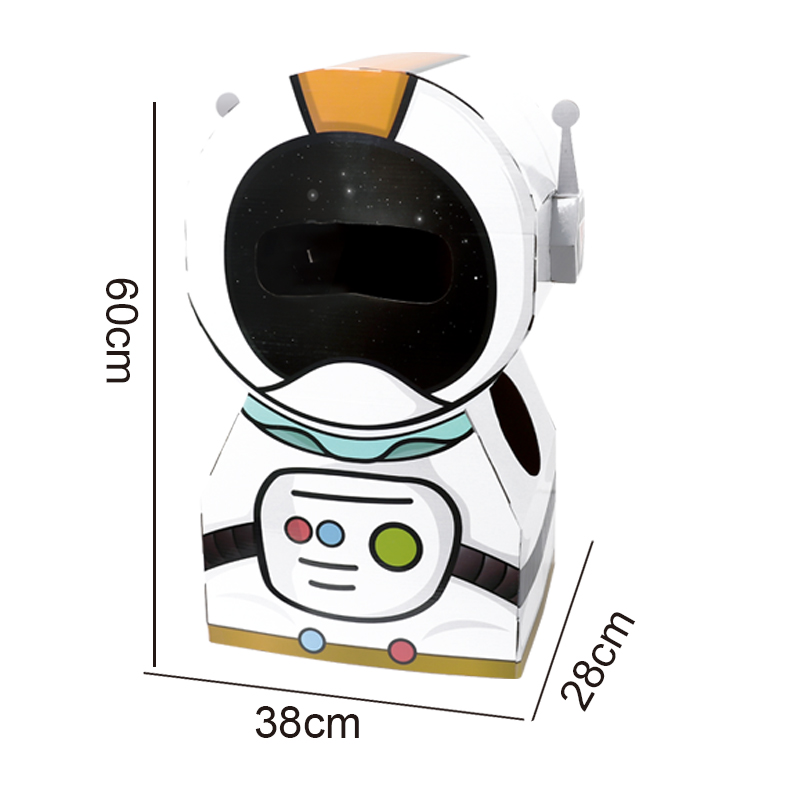 2022新款宇航员纸板太空人纸箱玩具可穿戴diy材料儿童手工制作纸盒