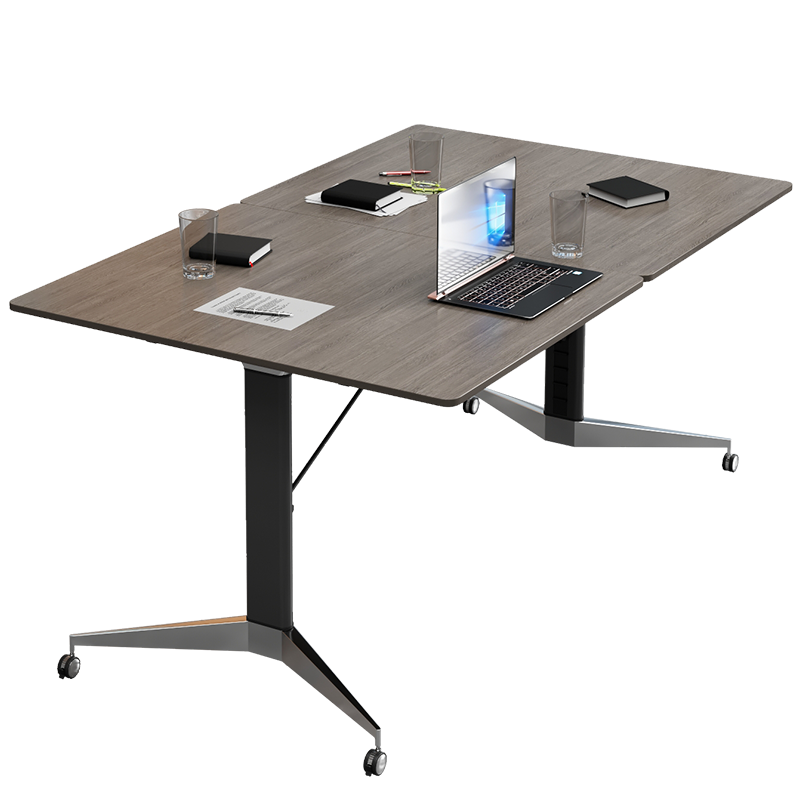 盛浪折叠会议桌 可移动折叠培训桌多功能办公桌椅组合对折洽谈桌子可收纳会客桌 2.4米可坐10人