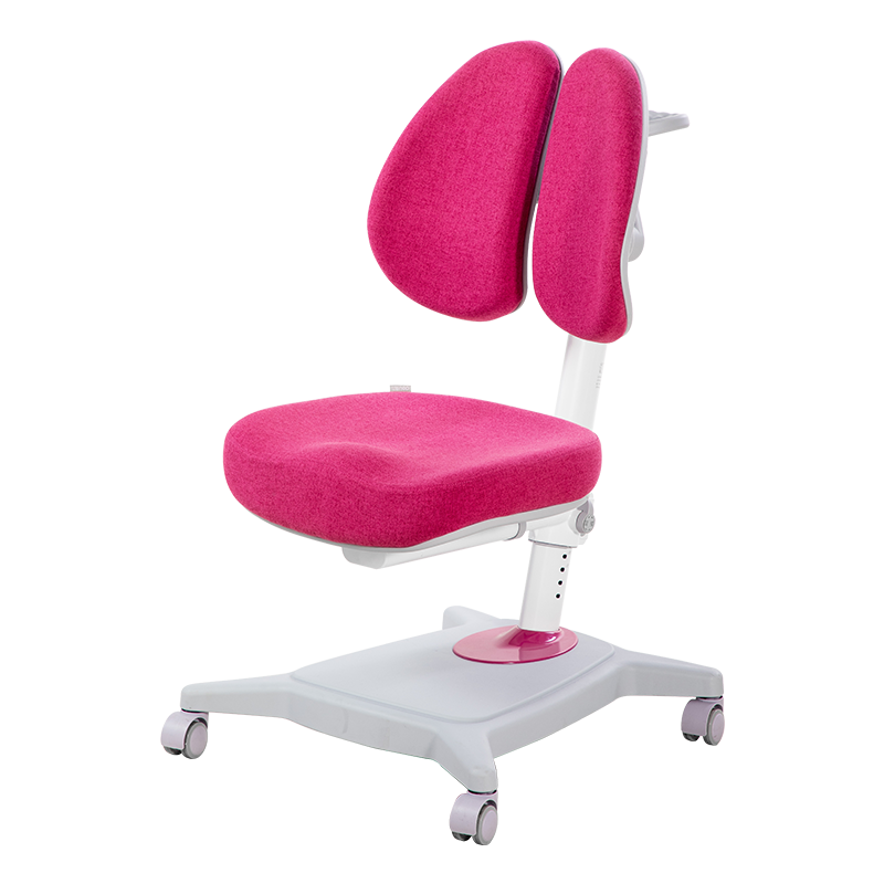 得力 deli 儿童学习椅 可升降学习椅 双背可调节座椅 33422 粉色(单椅)