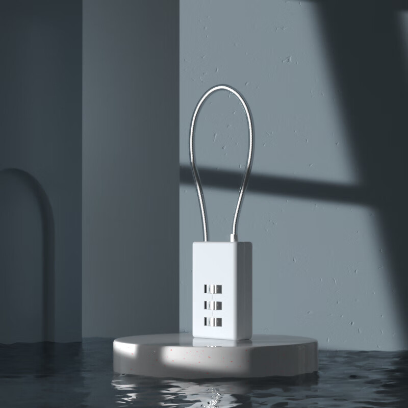 RESET密码挂锁柜门锁钢丝锁防锈防盗衣柜行李箱小锁头侧滑小挂锁RST02U 黑色50cm挂锁02U