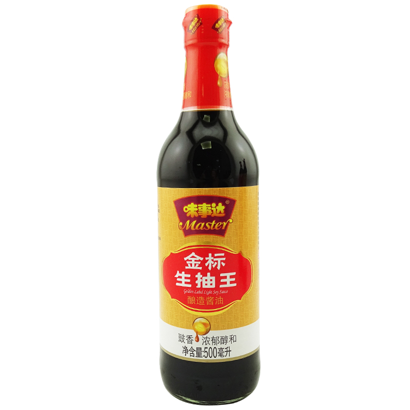 味事达酱油500ml*2瓶装香菇酱油金标生抽王调料调味品烹饪凉拌汁 (金
