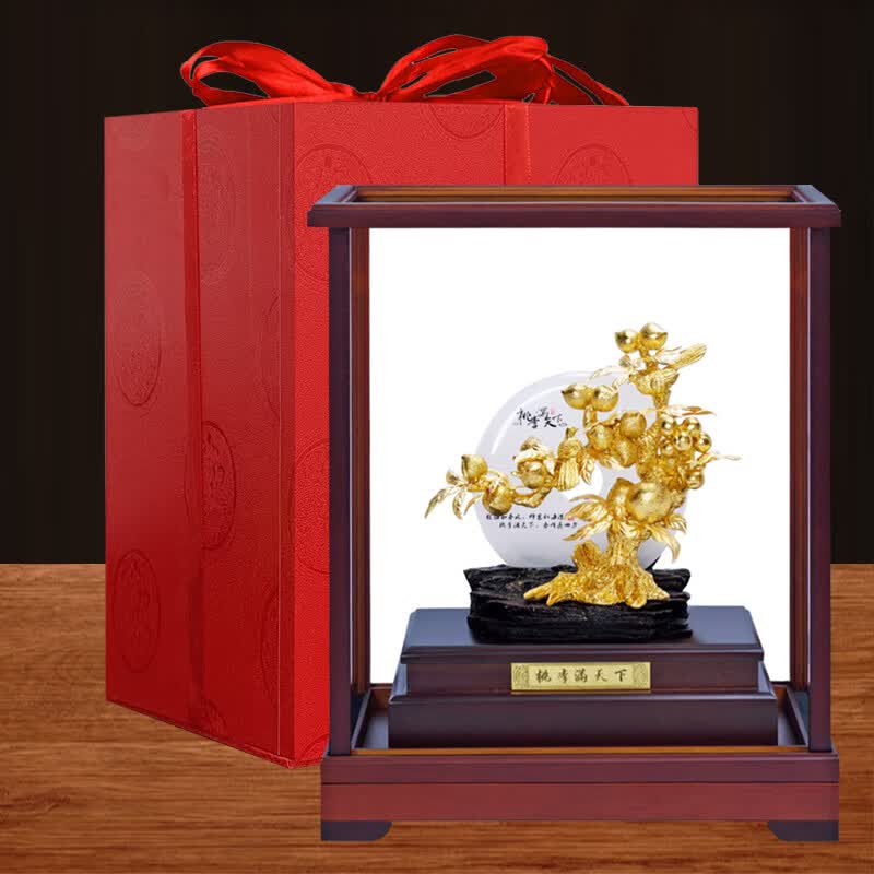 礼意屋大号金箔桃李满天下摆件教师节礼物送老师导师校长纪念品毕业礼品 桃李满天下