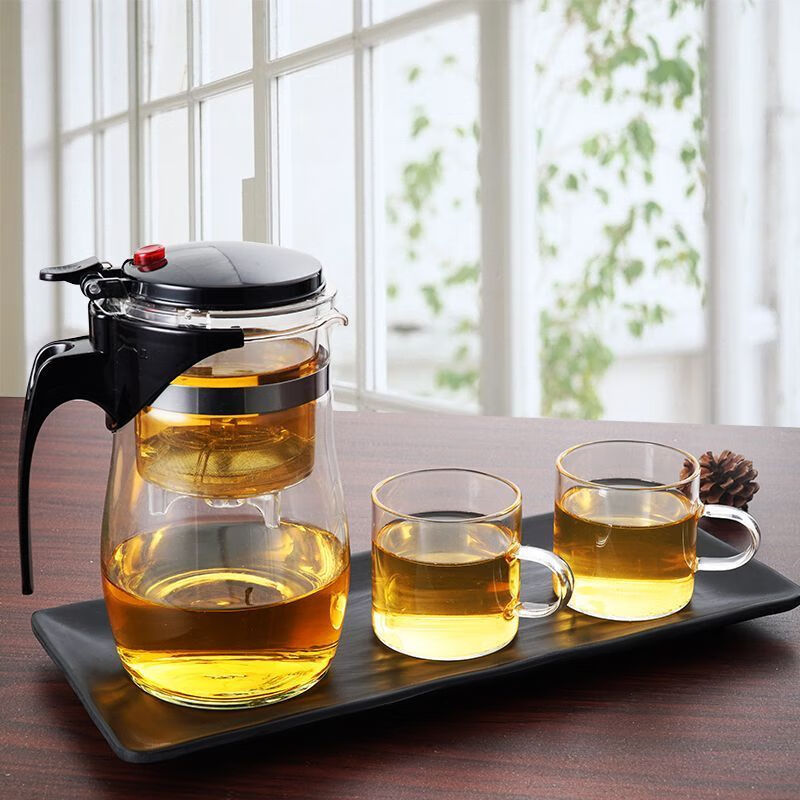 飘逸杯泡茶壶耐热茶道杯一键过滤玻璃泡茶杯玲珑杯套装壶功夫茶具 730
