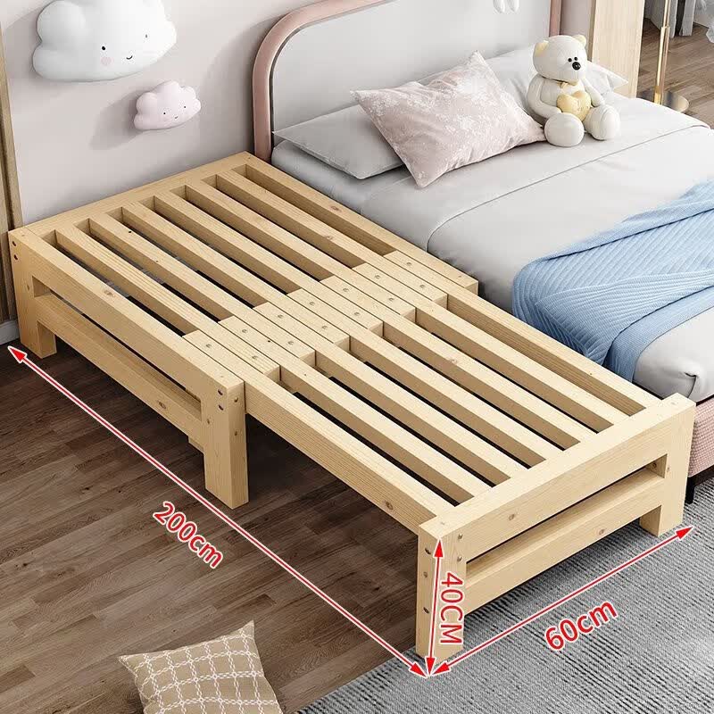 oqb伸缩床抽拉扯推拉床实木简易抽拉伸缩隐形床幼儿园午睡床耐用拼接